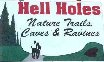 hell holes sign